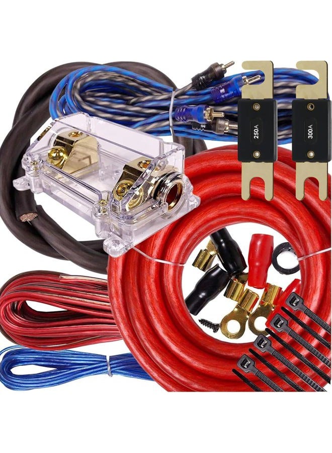 Gravity Kit Pro Complete 5000W to 8000W Gravity 0 Gauge Amplifier Installation Wiring Kit Amp PK2 0 Ga Red - for Installer and DIY Hobbyist - Perfect for Car/Truck/Motorcycle/RV/ATV - Image 1