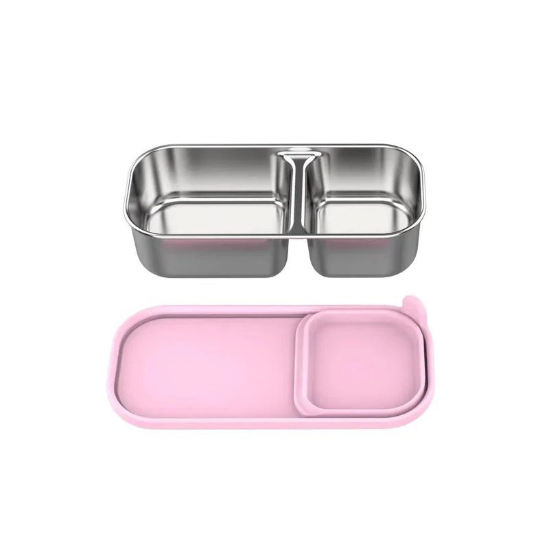 Little IA Snack & Go Stainless Mini Box -Pink