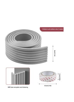 Excefore Baby Edge Corner Guards, 2M Safety Bumpers Edge Guard, Soft Furniture Table Corner Protection Bumper, Safe Protector Foam, Baby Safety Bumper Guard soft strip(Grey)  - Image 2