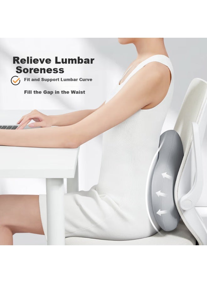 Silayi Siliye Car Lumbar Support, Ergonomic Back Cushion, Office Chair Waist Pillow, Seat Back Support, Long-sitting Aid - Image 2
