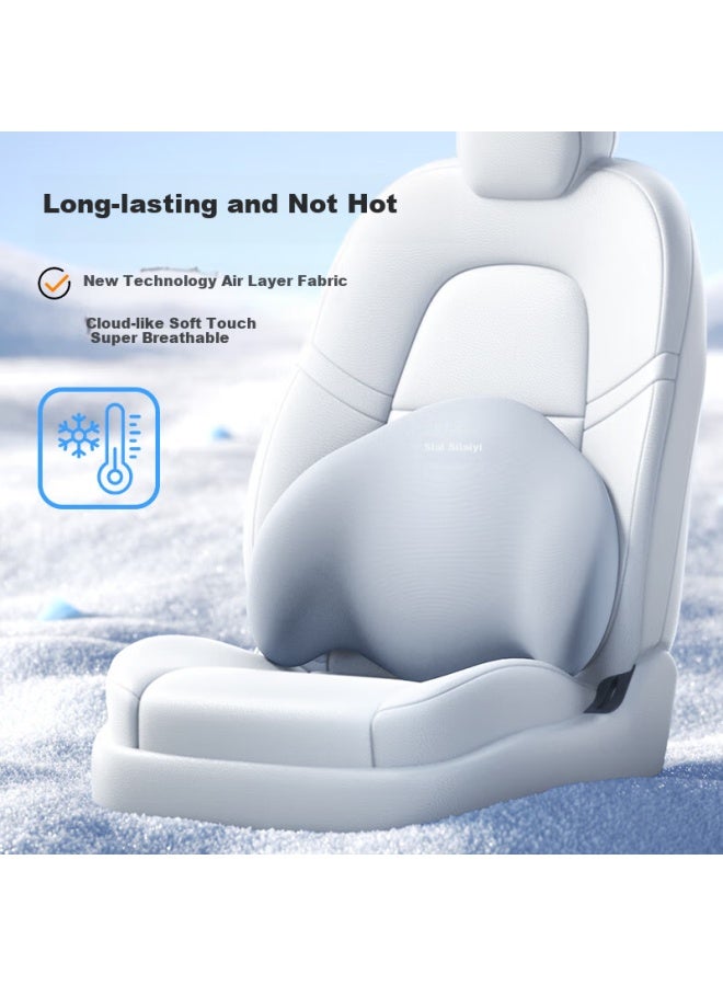 Silayi Siliye Car Lumbar Support, Ergonomic Back Cushion, Office Chair Waist Pillow, Seat Back Support, Long-sitting Aid - Image 3