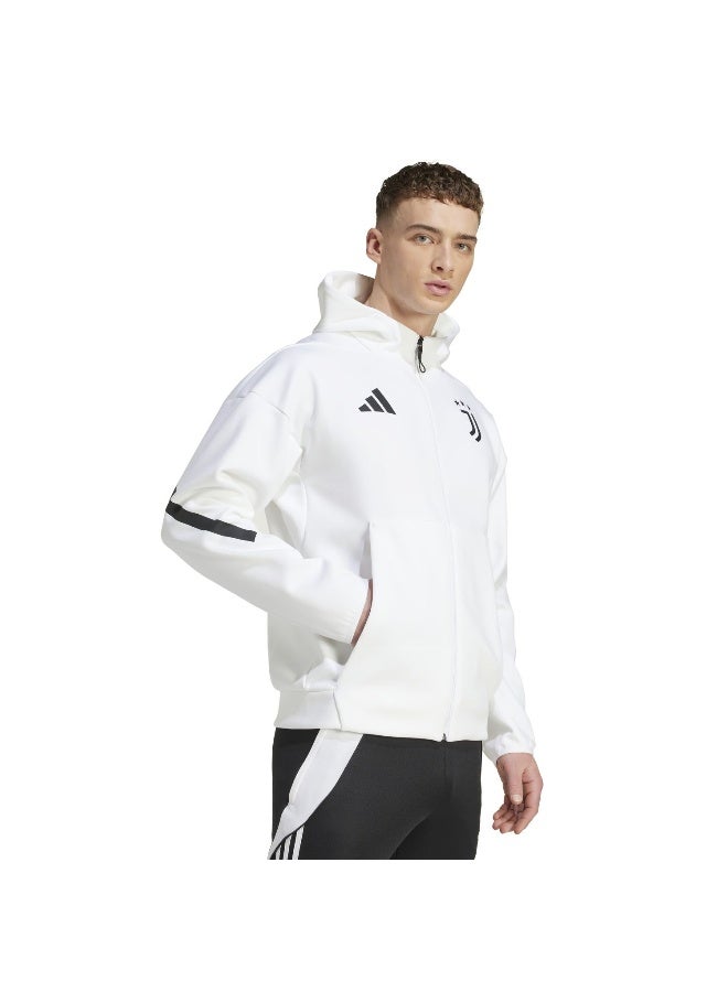 Adidas Juve Anth Jkt White Football Track Tops For Men XS - Image 4