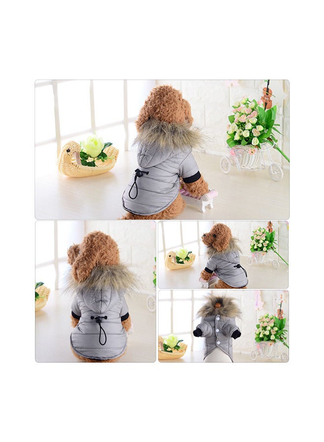 NIBEMINENT Winter Warm Puppy Jacket Grey 25X5X20centimeter - Image 3