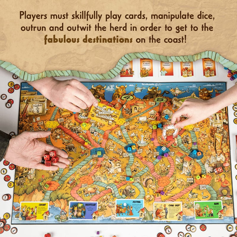 Calliope Games Running with the Bulls - Dice & Board Game - For Game Night - 2-6 Players - Image 3