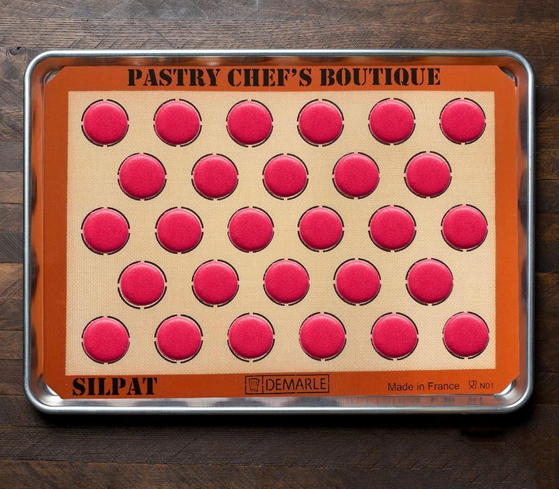 SILPAT Sasa Demarle Macarons Premium Non-Stick Silicone Baking Mat, Big Pan Size, 13.58''x 19.5'' for a 15''x21'' Pan - 28 Circles - Image 2