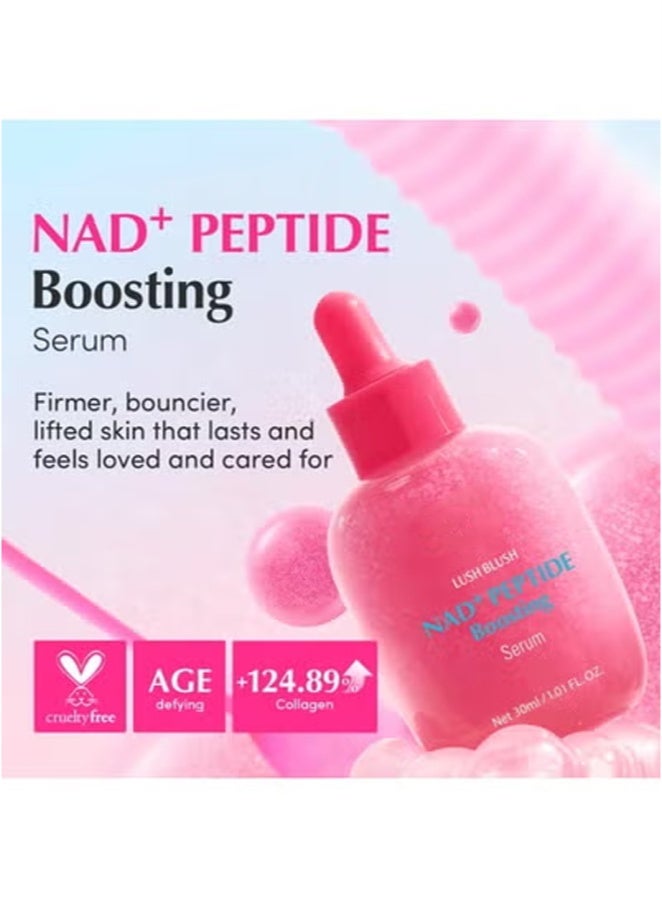 NAD+ Peptide Boosting Smoothie Serum – Anti-Aging Korean Skin Care with 5 Ceramides & Vegan Collagen, Hydrating Antioxidant Serum for Firmness, Wrinkles & Radiant Glow (1.01oz / 30ml) - Image 2