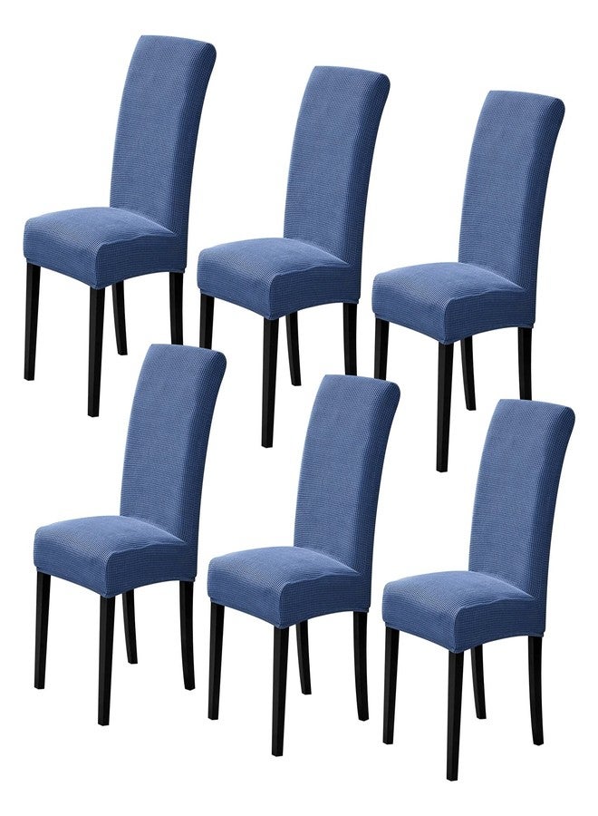 Howhic Stretch Chair Covers for Dining Room Set of 6, Removable Dining Room Chair Covers, Dining Chair Slipcovers Seat Protector, Great for Home and Banquet Decoration (Periwinkle Blue, 6 Pack) - Image 1