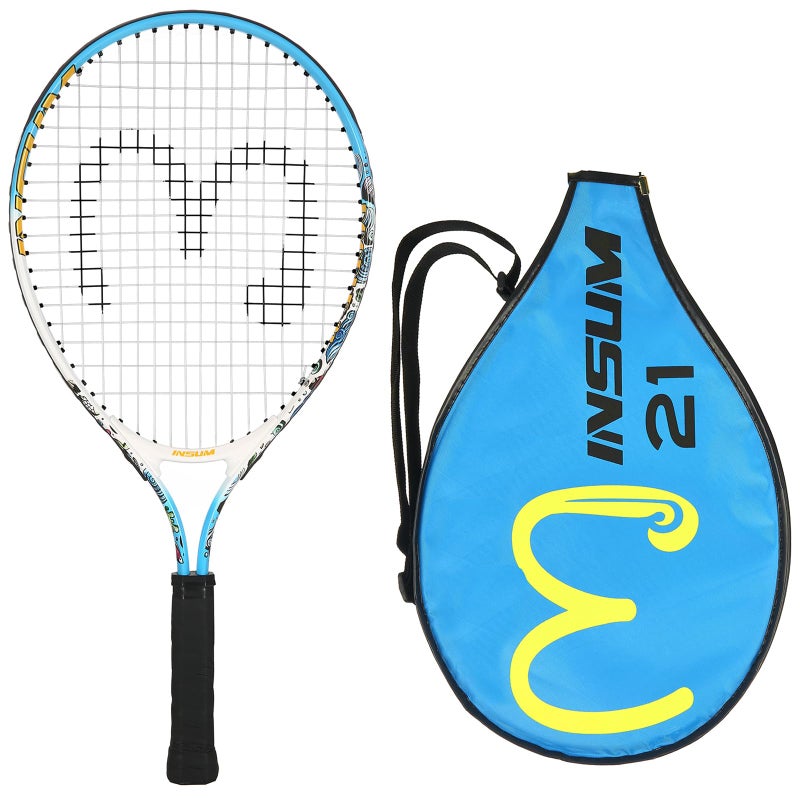INSUM 21 inch Tennis Racket for Kids Aged 4~6 Beginner, Multi-Color & Size Youth Tennis Racket Come with Shoulder Cover Bag for Carry - Image 1
