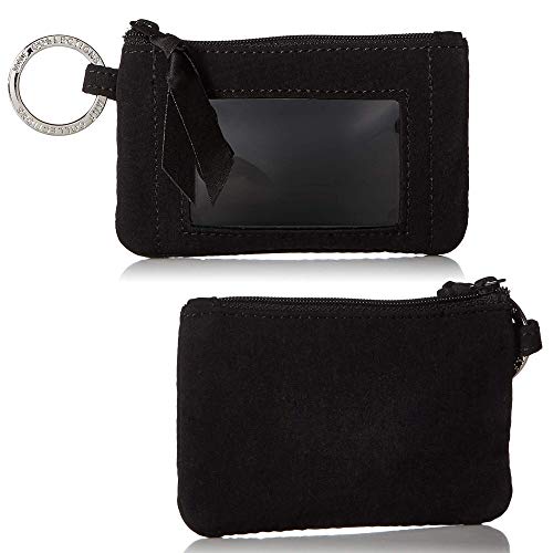 MNF Collections Lanyard Wallet - Zip ID Case with Lanyard - ID Case Wallet for Cash, Cards, Coin - Microfiber - Black - Image 2