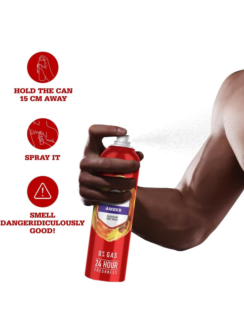 أولد سبايس بخاخ مزيل عرق أولد سبايس للرجال - رائحة آمبر (Amber) الدافئة - 140 مل - Image 5