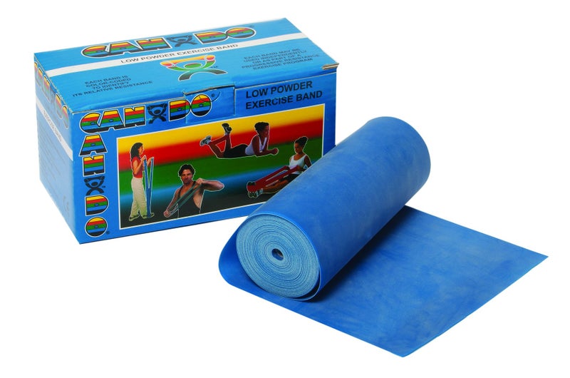 Cando 1210689 Low Powder Exercise Band Roll  6 yd Length  Blue-Heavy - Image 1
