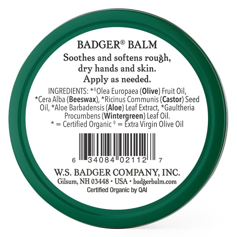 Badger Healing Balm, Hard Working Hands Cream, Organic Hand Cream for Dry Cracked Hands, Long Lasting Hand Moisturizer/Dry Hands Treatment, .75 oz Tin - Image 2