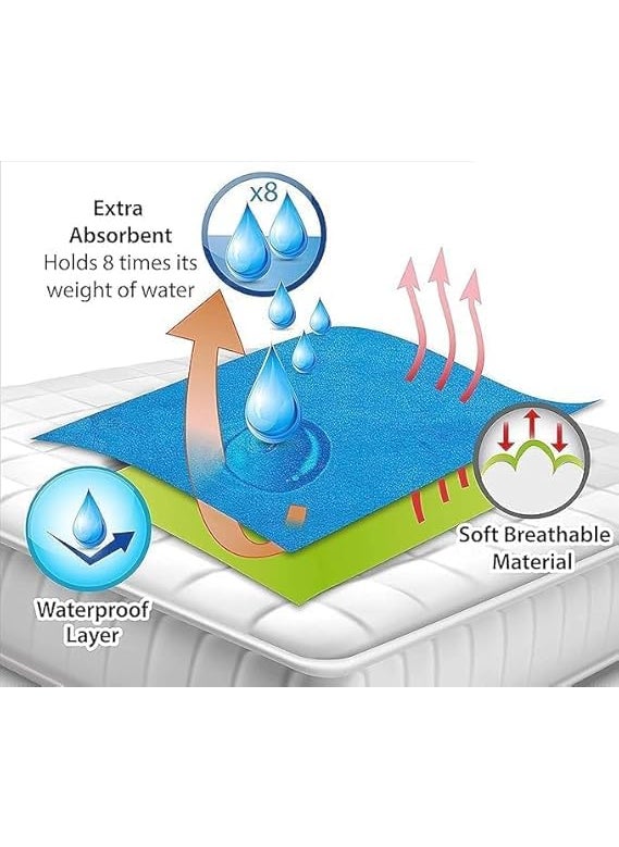 AOKING Aoking Extra Soft Waterproof Anti-Piling 70 x 100 cm Dry Sheet Bed Protector for Baby (Purple)  - Image 3