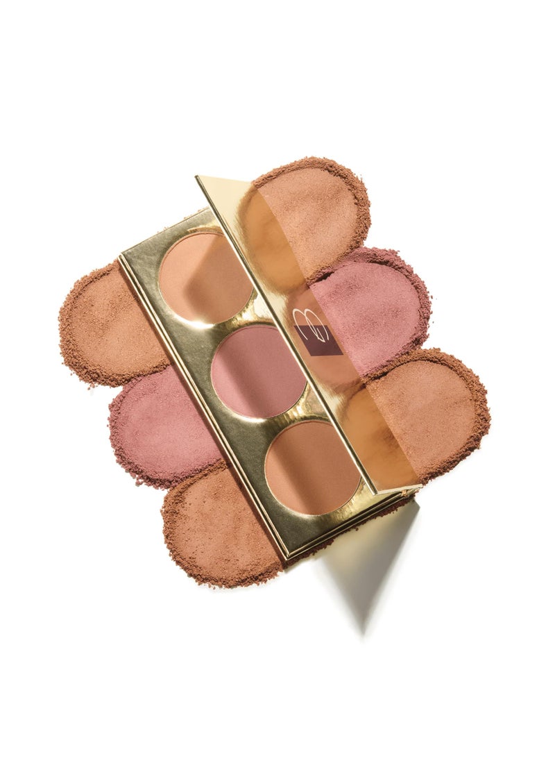 Gerard Cosmetics Blush and Bronzer Palette (Honeymoon) by Gerard Cosmetics, Vegan Powder Contour and Blush Makeup Palette, Professional Pigmented Formula, Cruelty Free and Made in the USA 
