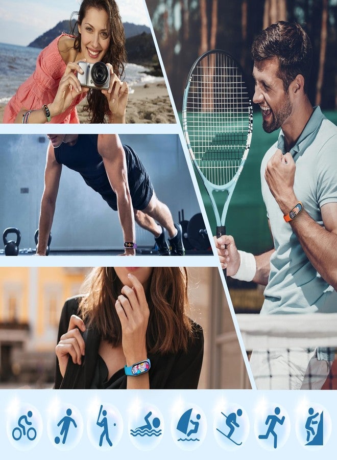 مجموعة من 8 أحزمة لساعات Mi Band 10/9/8، أحزمة بديلة ناعمة من مادة TPU مع مشبك آمن مضاد للضياع، أحزمة معصم رياضية مريحة لساعات Xiaomi Mi Smart Band 10/9/8 (8 ألوان) - Image 5
