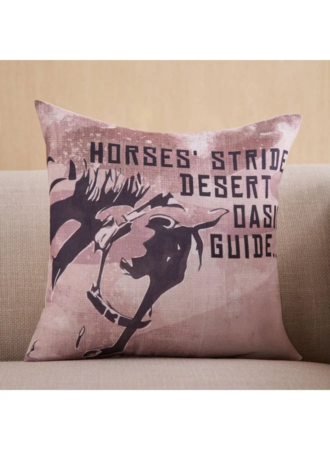 Home Box Desert Life Horse Digital Printed Cushion Cover 45 x 45 cm