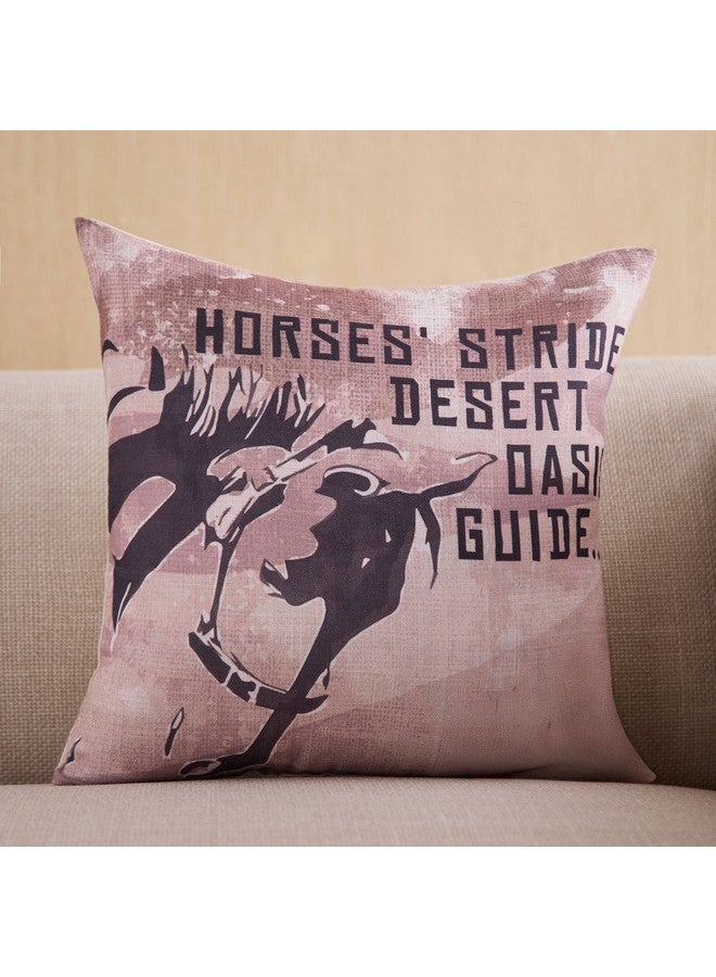 Home Box Desert Life Horse Digital Printed Cushion Cover 45 x 45 cm - Image 1