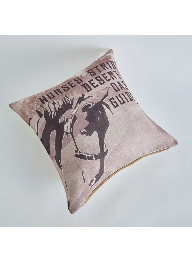 Home Box Desert Life Horse Digital Printed Cushion Cover 45 x 45 cm