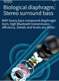 GELESE New wireless bluetooth earphone sports binaural in-ear neck hanging neck headset super long standby battery life (black)  - Image 4