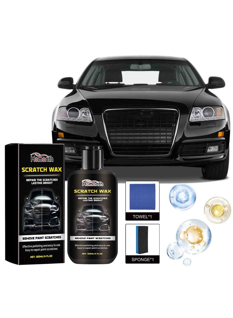Homonth 1 Set Scratch Repair Wax for Car, Metal Surface Restoration, Low Odor, Citric Acid Formula, Home Cleaning Metal Polisher, Detailing Wax for Auto Body Scratches  - Image 3