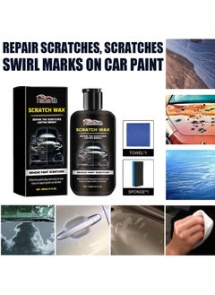 Homonth 1 Set Scratch Repair Wax for Car, Metal Surface Restoration, Low Odor, Citric Acid Formula, Home Cleaning Metal Polisher, Detailing Wax for Auto Body Scratches  - Image 4