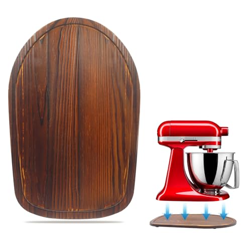 Mixer Slider Mat for Tilt Head Kitchen Aid 455 Qt Stand Mixer Appliance sliding mat for kitchenaid Artisan 455 Qt Kitchen Countertop Storage Accessories Moving Tray attachments Brown