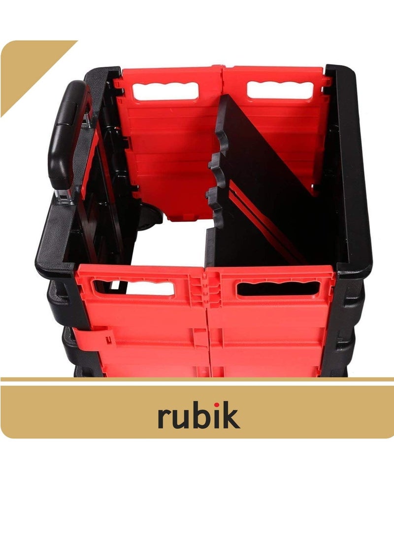 Folding Shopping Trolley Cart With WheGrocery Storage Boot Cart Box - Image 3