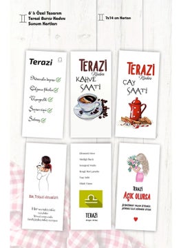 HSN Horoscope Coffee Presentation Cards 6 Motto Cards 7 x 14 cm 