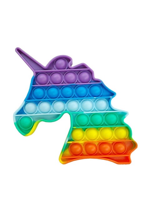 Push Pop Bubble Fidget Unicorn Sensory Toy Non-Toxic Stress Relief Silicone Squeeze Push Pop Bubble Sensory Fidget Squishy Toy