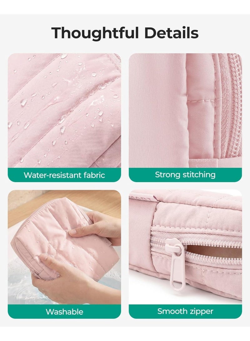 Hugifts Minimalist Waterproof Cosmetic Bag, Portable Travel Small Square Pouch with Zipper - Image 4
