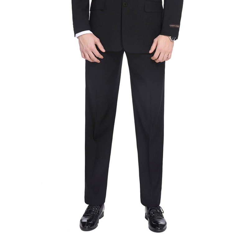 P&L Men's Premium Classic Fit Suit Separates Regular and Big & Tall Dress Pants and Jacket Black - Image 1