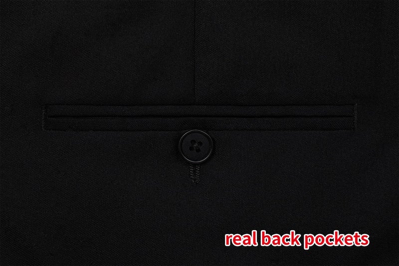 P&L Men's Premium Classic Fit Suit Separates Regular and Big & Tall Dress Pants and Jacket Black - Image 5