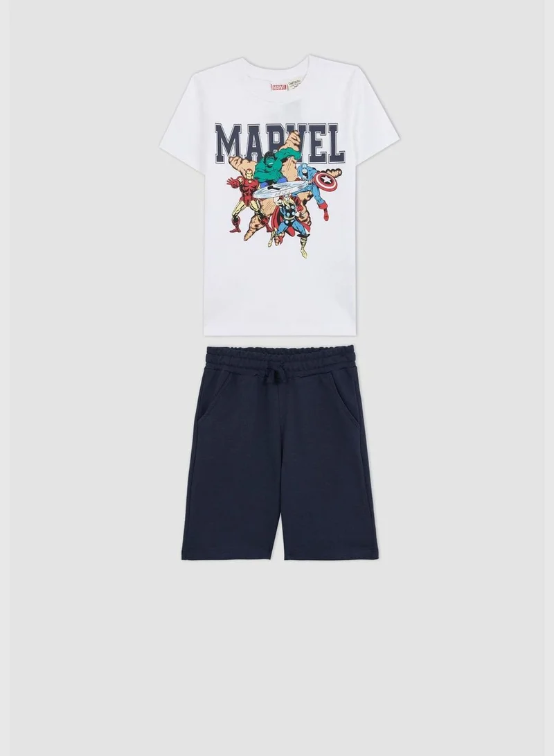 ديفاكتو 2 Pack Boy Marvel Comics Licenced Crew Neck Short Sleeve Set