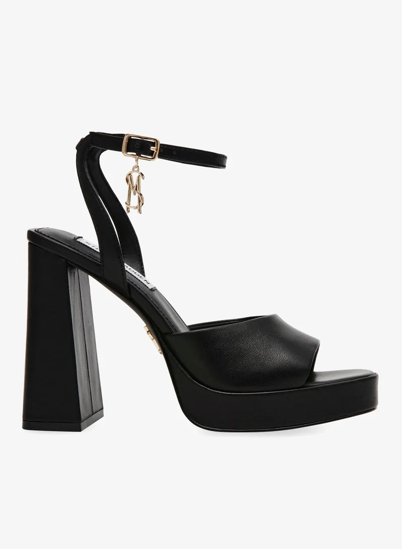 STEVE MADDEN Steve madden zinfandel black leather women's sandals
