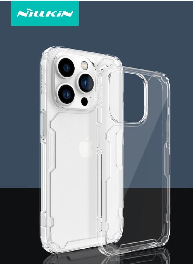 Nillkin - iPhone 15 Pro Max Case, Shockproof Protective Phone Case, Four Corner Airbags Anti-Drop and Shock-Proof All-Round Protection, Anti-Yellowing, Anti-Scratch for Apple iPhone 15 Pro Max, Clear - Image 1