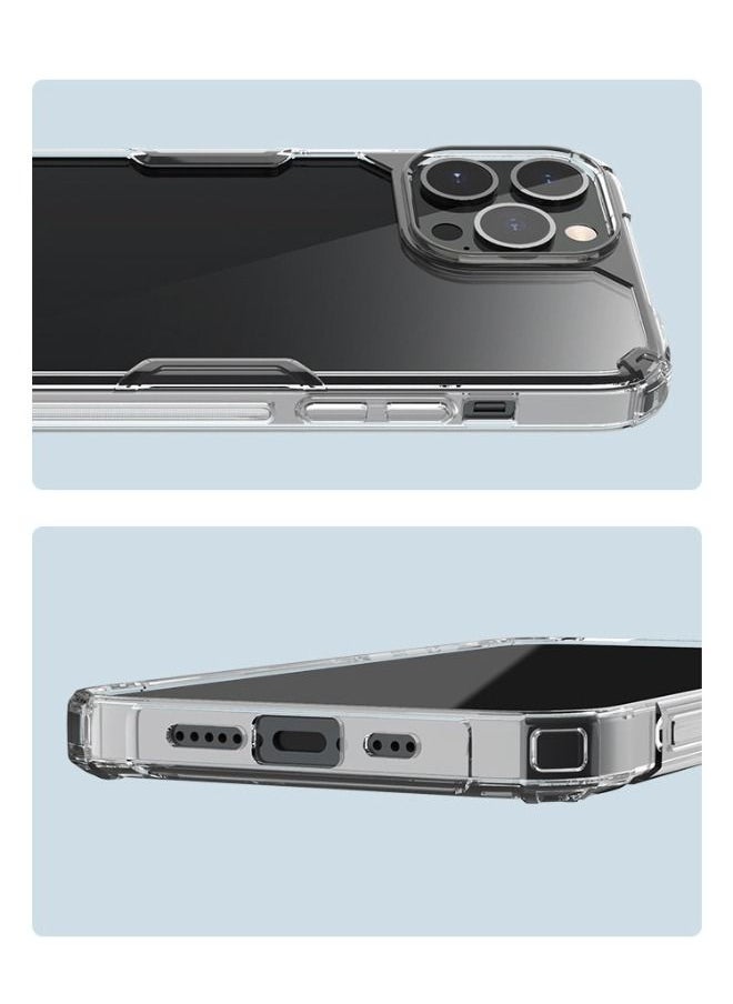 Nillkin - iPhone 15 Pro Max Case, Shockproof Protective Phone Case, Four Corner Airbags Anti-Drop and Shock-Proof All-Round Protection, Anti-Yellowing, Anti-Scratch for Apple iPhone 15 Pro Max, Clear - Image 1
