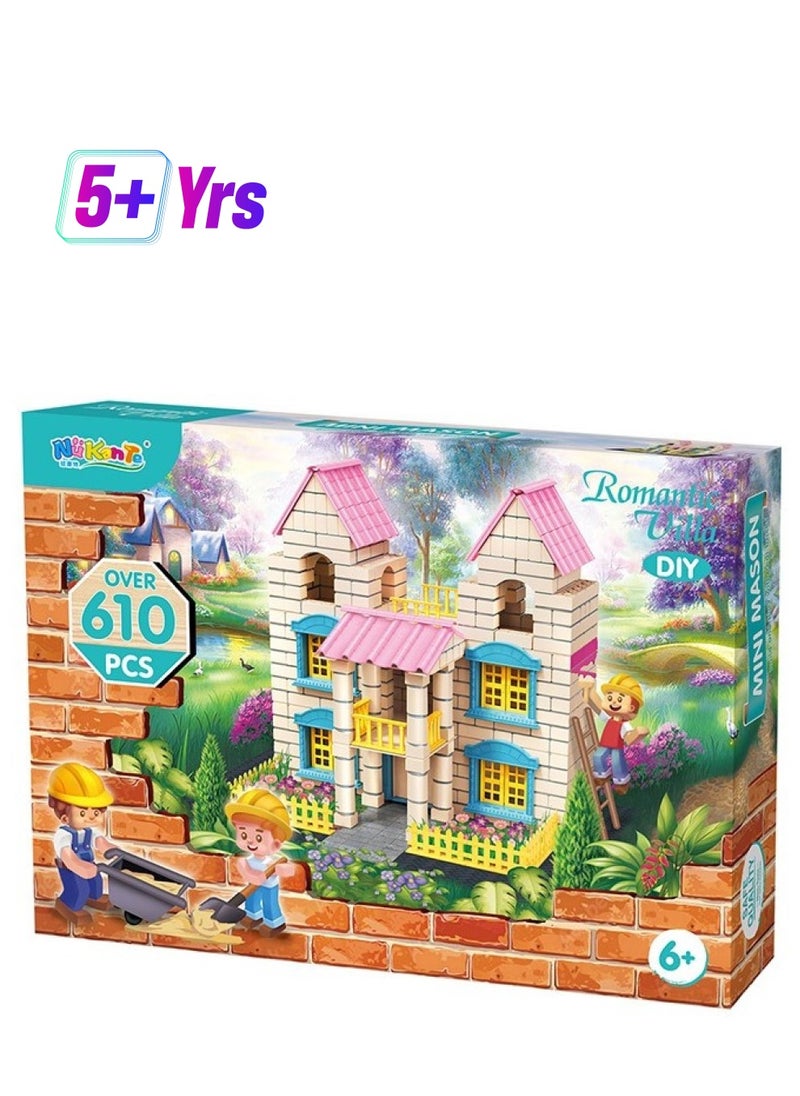 Mini Villa Building Toy Set Puzzle Toys For Kids - 610 Pcs  - Image 1