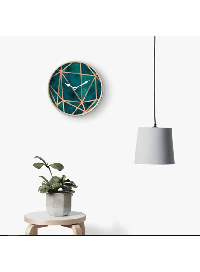 RIZARIES Emerald & Copper Geo Wall Clock  - Image 1