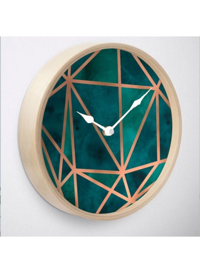 RIZARIES Emerald & Copper Geo Wall Clock  - Image 2