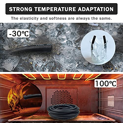 KeeYees 1/4"ID 20-Foot Fuel Line Hose with 30 Pcs Hose Clamps for Motorcycles, Cars, Lawn Mowers, Marine Boat Outboard - Image 3