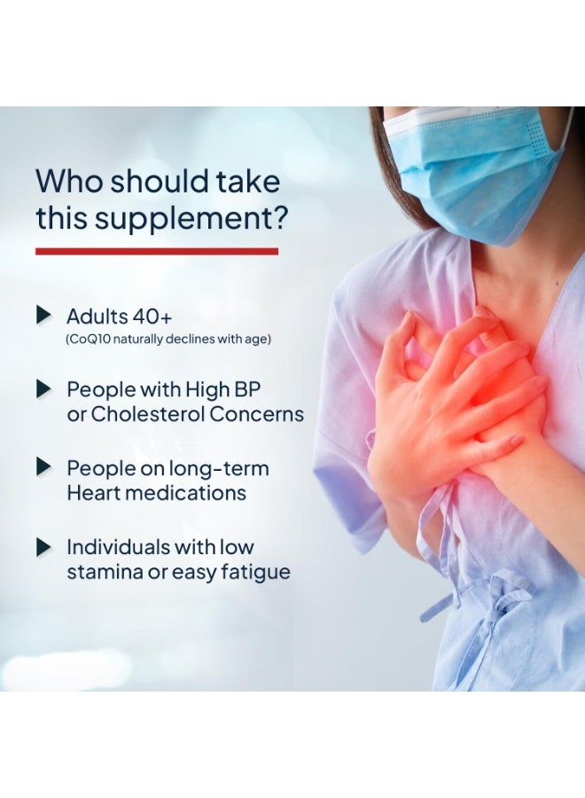 Miduty Happy Heart - Liposomal High Absorption CoQ10-300 mg With Methyl Folate, D-Chiro-Inositol, Magnesium | Helps in Blood Pressure Control & Heart Health Supplement - 30 Capsules - Image 3