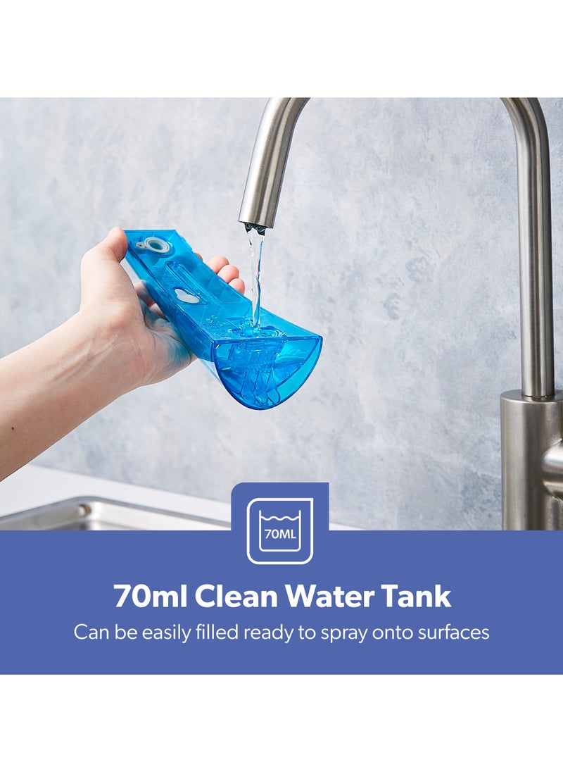 GEEPAS Geepas Cordless Window Vacuum140 ml Water Tank | 3-in-1 Operation, Lightweight and Portable| Perfect for Glass Doors, Tiles Shower Screens Car Windows| 2 Years Warranty Blue and White GWC63065UK  - Image 5