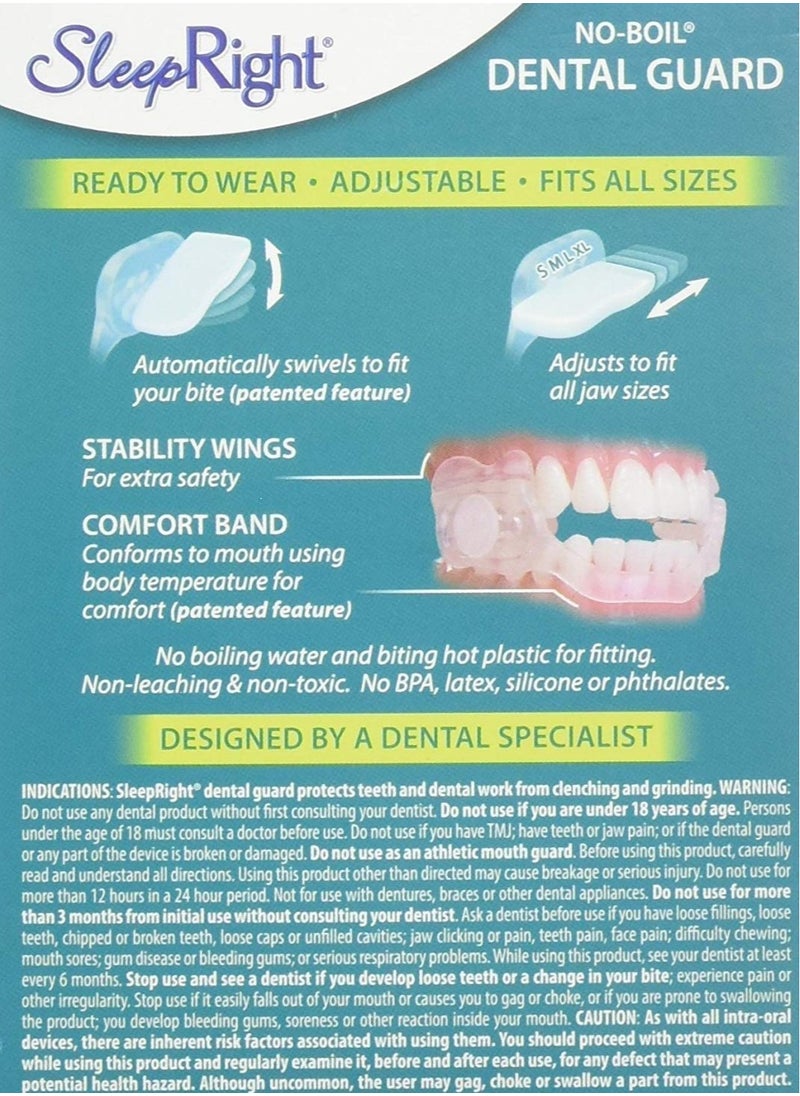 SleepRight - SleepRight Secure-Comfort Dental Guard Mouth Guard To Prevent Teeth Grinding SleepRight No Boil Dental Guard - Image 1