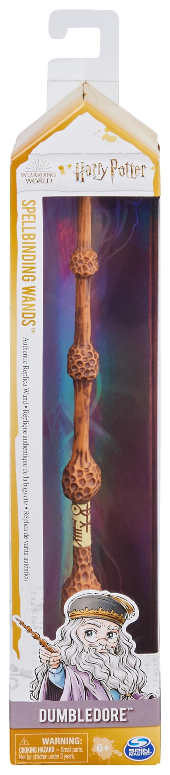 Wizarding World Harry Potter, 12-inch Spellbinding Albus Dumbledore Wand with Collectible Spell Card, Kids Toys for Ages 6 and up - Image 2