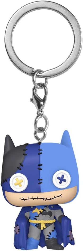 Funko فانكو بوب سلسلة مفاتيح باتمان باتش وورك  دي سي كوميكس  سلسلة مفاتيح جديدة  شخصية مصغرة قابلة للجمع  هدية ملائمة  بضائع رسمية  لمحبي القصص المصورة  زينة حقيبة الظهر - Image 1