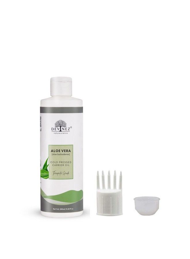 Devinez Aloe Vera Coldpressed Certified Oil 250Ml With Fliptop Cap And Hair Applicator 100% Pure Natural Undiluted Therapeutic Grade For Skin Care Face Acne Scars Hair Care Moisturizer & Dark Circles - Image 1