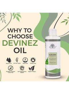 Devinez Aloe Vera Coldpressed Certified Oil 250Ml With Fliptop Cap And Hair Applicator 100% Pure Natural Undiluted Therapeutic Grade For Skin Care Face Acne Scars Hair Care Moisturizer & Dark Circles  - Image 3