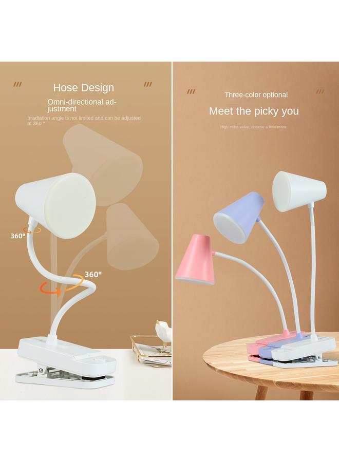 Bluejw New Led Eye Protection Learning Folding Clip Usb Plug-in Dry Battery Bedroom Student Dormitory Bedside Reading Lamp - Image 3