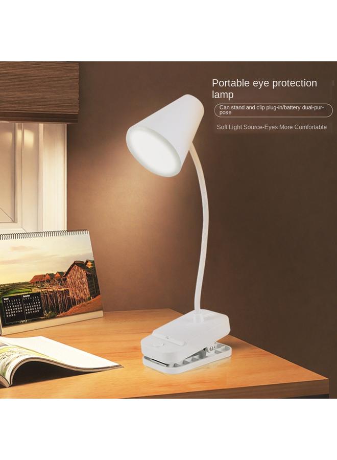 Bluejw New Led Eye Protection Learning Folding Clip Usb Plug-in Dry Battery Bedroom Student Dormitory Bedside Reading Lamp - Image 2