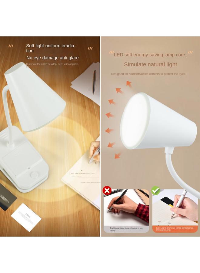 Bluejw New Led Eye Protection Learning Folding Clip Usb Plug-in Dry Battery Bedroom Student Dormitory Bedside Reading Lamp - Image 4